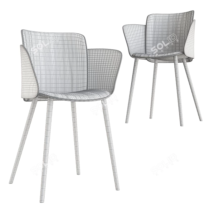 Sleek Desalto Paper: Modern Chair 3D model image 2