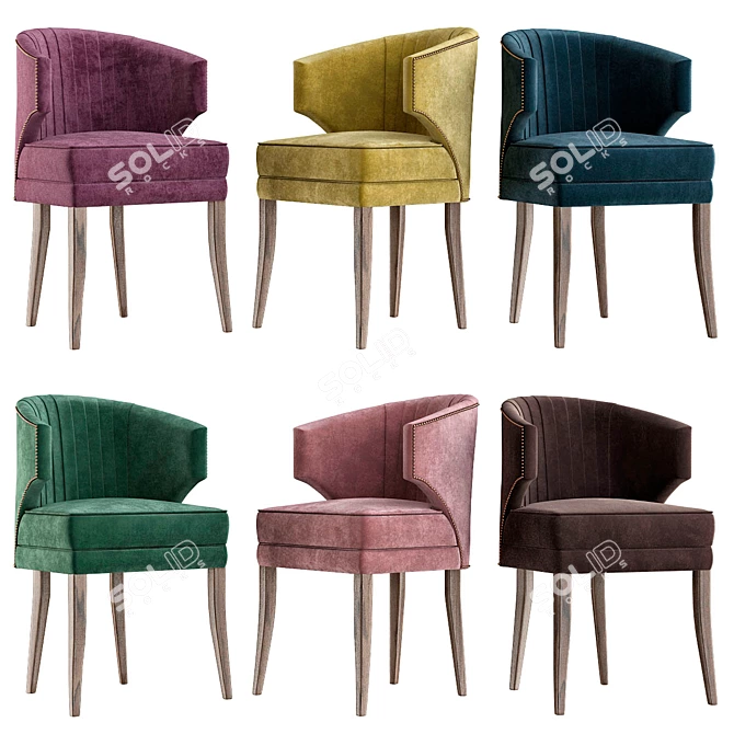 Elegant IBIS Chair: A BRABBU Masterpiece 3D model image 1