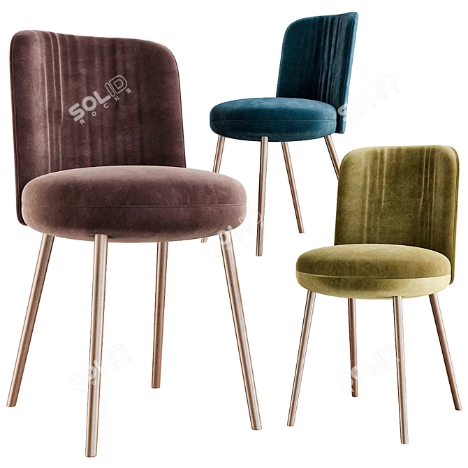 Elegant Merwyn Chair | Wittmann 3D model image 1