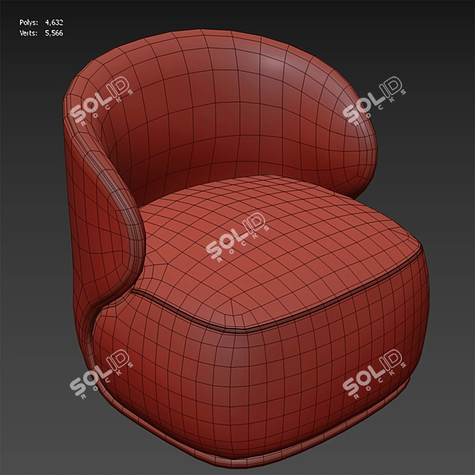 Elegant Pipe Chaise Lounge 3D model image 5