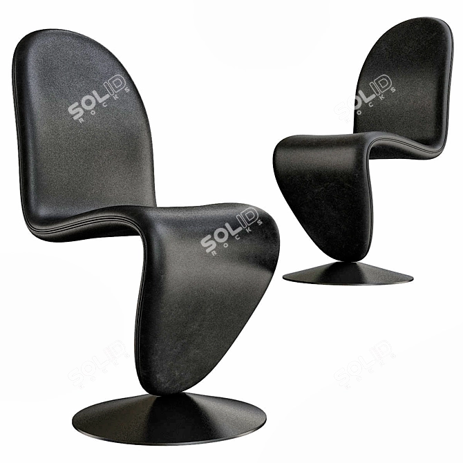 Versatile Leather Chair System 3D model image 1