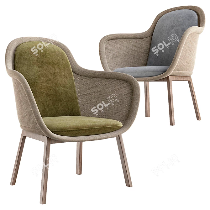 Elegant Wicker Garden Chair: Kettal Vimini 3D model image 1