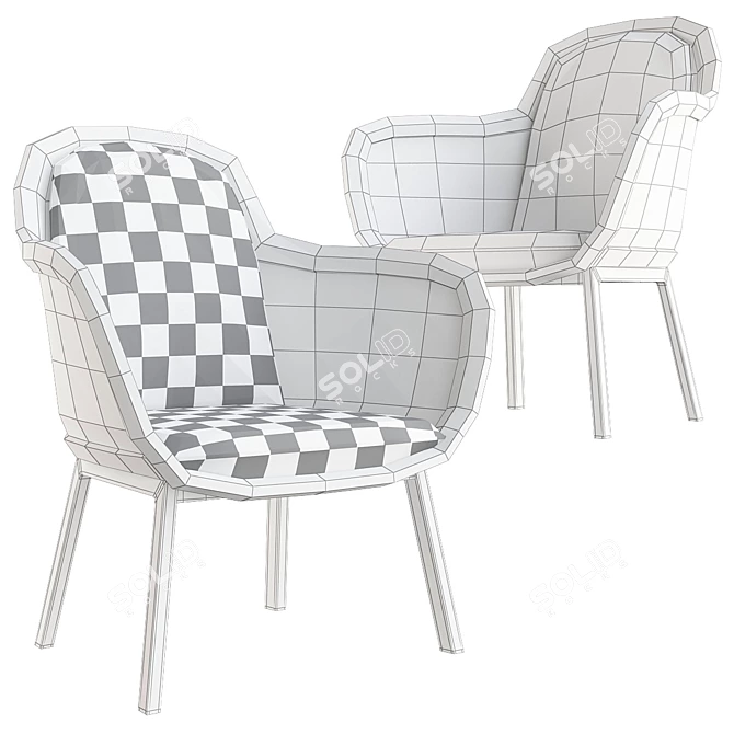 Elegant Wicker Garden Chair: Kettal Vimini 3D model image 2