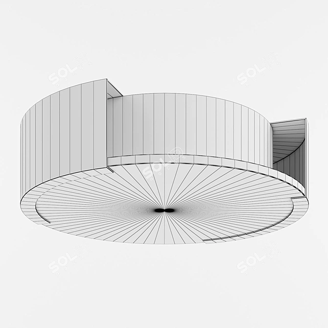 Contemporary Melange Flush Mount 3D model image 3