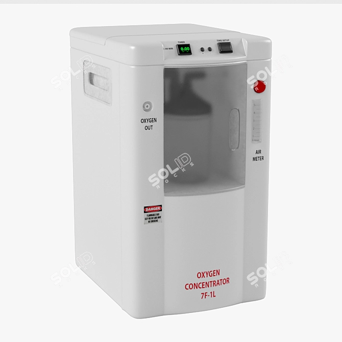 Medical Oxygen Concentrator 3D Model - High-Quality Design Visualization 3D model image 1