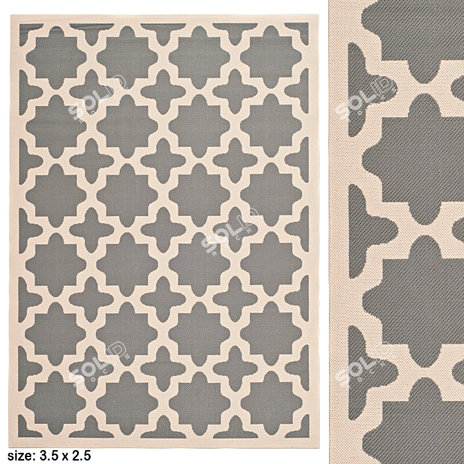 Safavieh Courtyard Darline Rug 3D model image 2