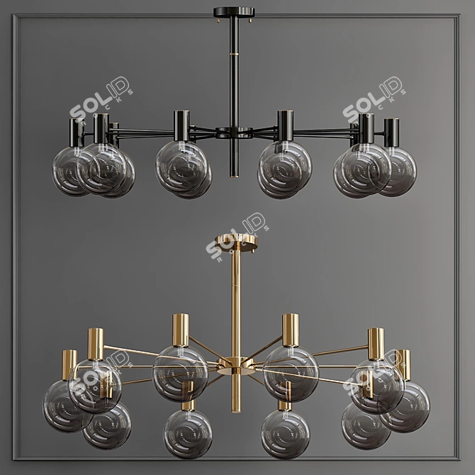 Modern AIDA 10 Ceiling Light 3D model image 1