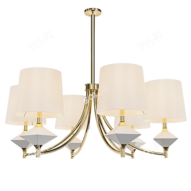 Modern Glass Chandelier Collection 3D model image 2