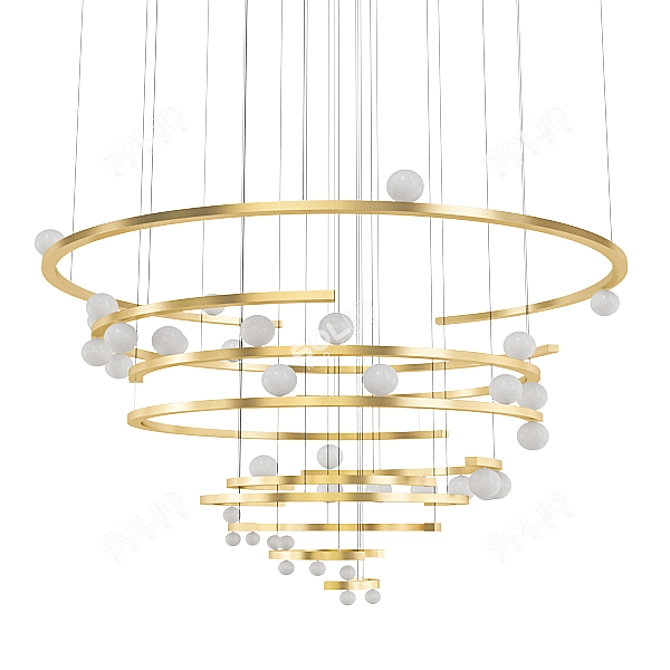 Modern Glass Chandelier Collection 3D model image 3