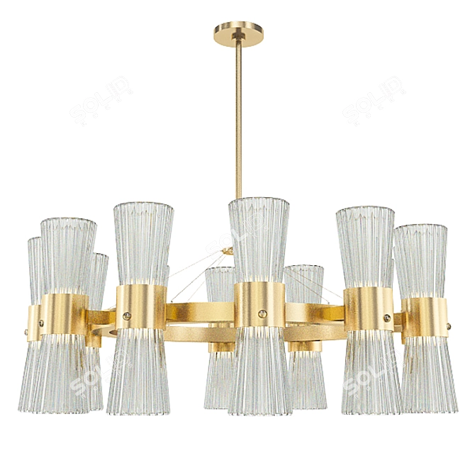 Modern Glass Chandelier Collection 3D model image 5