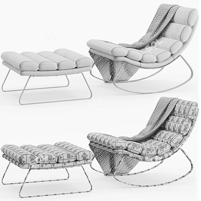 Monet Armchair: Elegant and Comfortable 3D model image 3