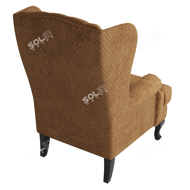 Elegant Handcrafted Manchester Armchair 3D model image 4