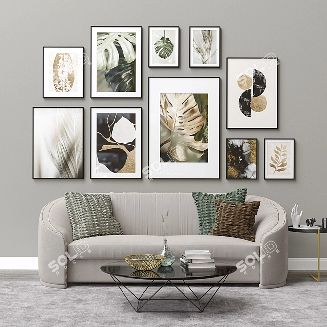 Elegant Interior Picture Frames 3D model image 2