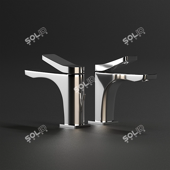 Gessi Rilievo Chrome Faucets 3D model image 1