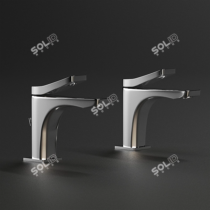 Gessi Rilievo Chrome Faucets 3D model image 2