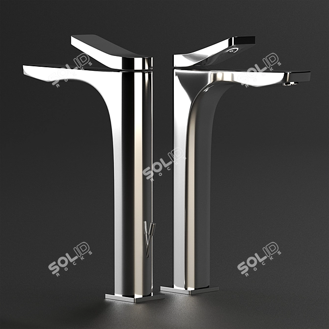 GESSI RILIEVO Chrome Vanity Faucet 3D model image 1