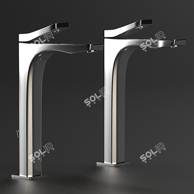GESSI RILIEVO Chrome Vanity Faucet 3D model image 2