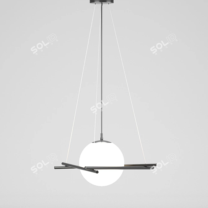 Modern Suspension Light Fixture 3D model image 1