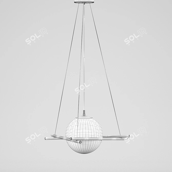 Modern Suspension Light Fixture 3D model image 2