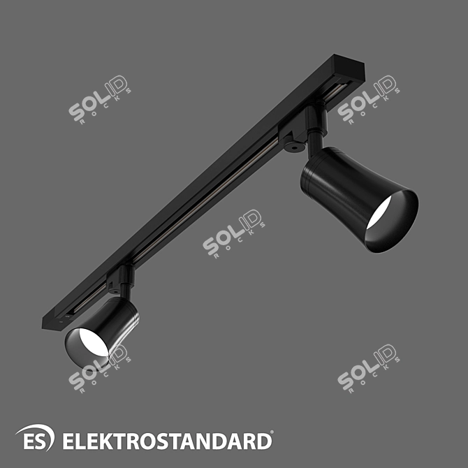 OM Vetro Black Track Light 3D model image 1