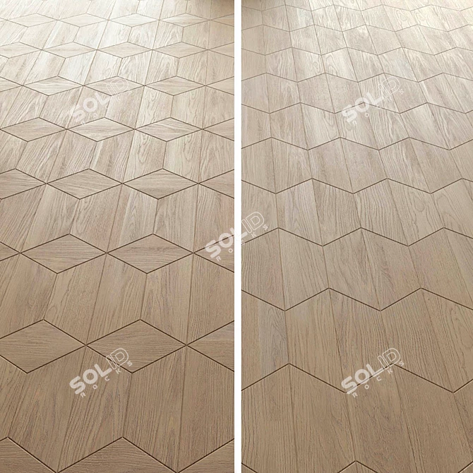 Arezzo Oak Wood Tile: DIAMONDUV Oil 3D model image 1