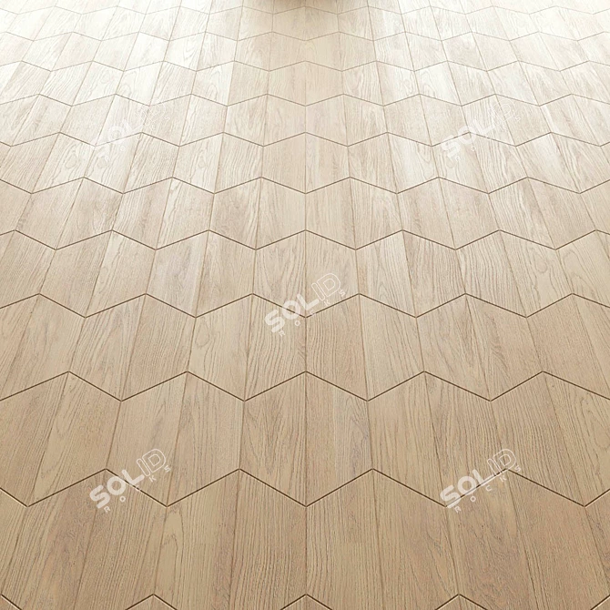 Arezzo Oak Wood Tile: DIAMONDUV Oil 3D model image 2