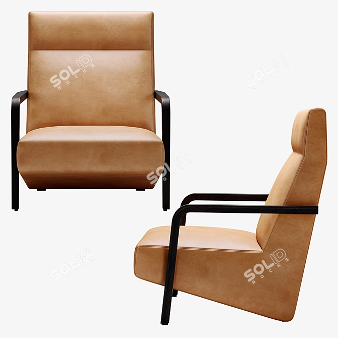  Elegant Vast 1 Armchair: Perfect Comfort 3D model image 2