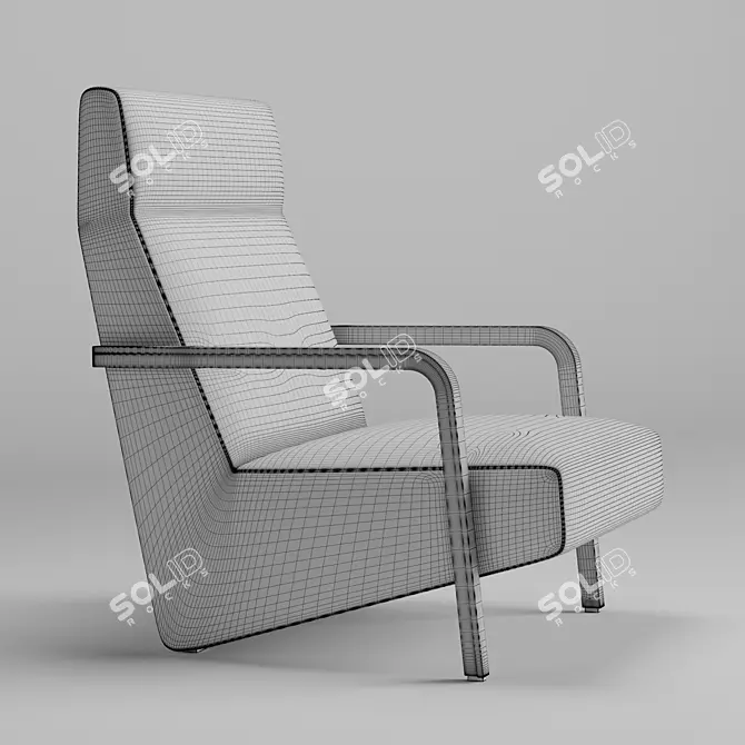  Elegant Vast 1 Armchair: Perfect Comfort 3D model image 5