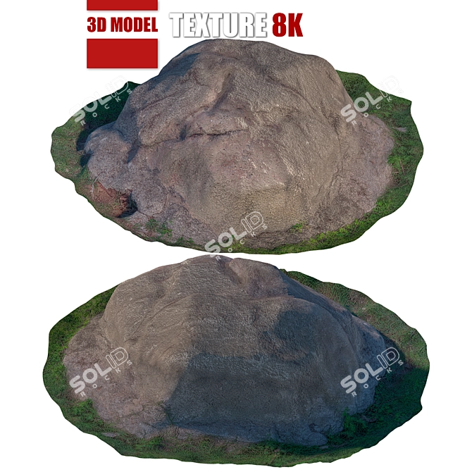 Detailed Stone 3D Model 3D model image 1