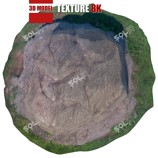 Detailed Stone 3D Model 3D model image 2