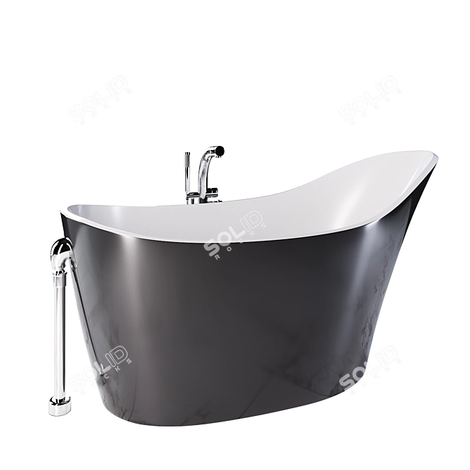 Elegant Freestanding Bath Set 3D model image 1