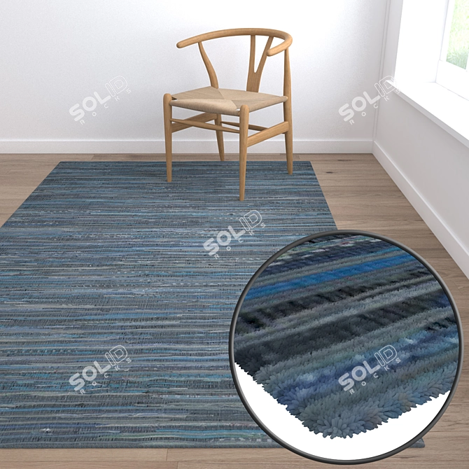 High-Quality 3-Piece Carpet Set 3D model image 5