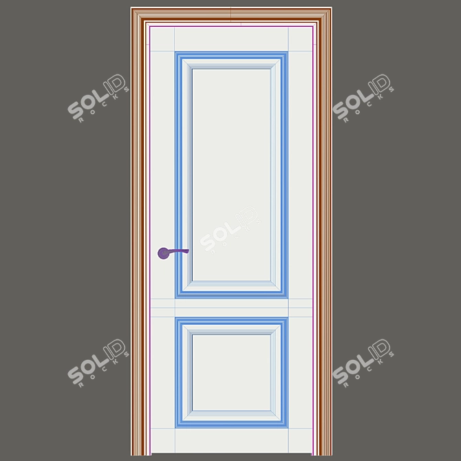 Classica Baguette 2: Elegant Provance Interior Doors 3D model image 3