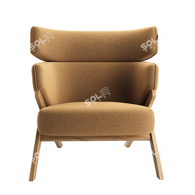 Scandinavian Elegance: Cordial Armchair 3D model image 3