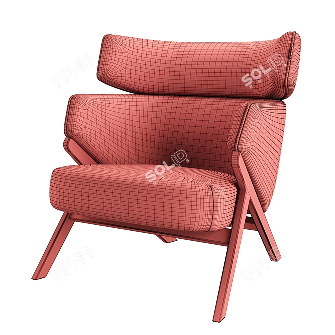 Scandinavian Elegance: Cordial Armchair 3D model image 5