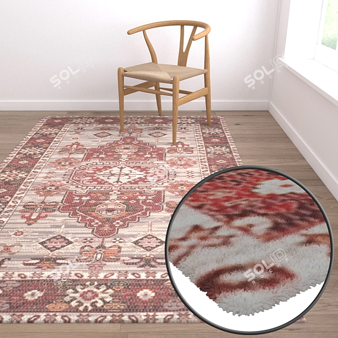 Luxury Carpet Set for Detailed Renders 3D model image 4