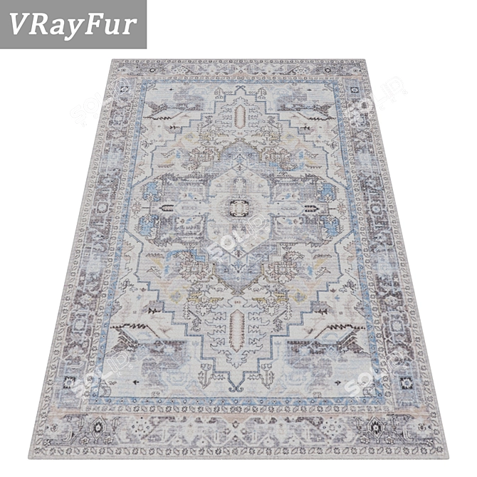 Versatile High-Quality Carpets Set 3D model image 2