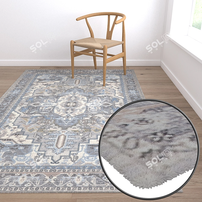 Versatile High-Quality Carpets Set 3D model image 5