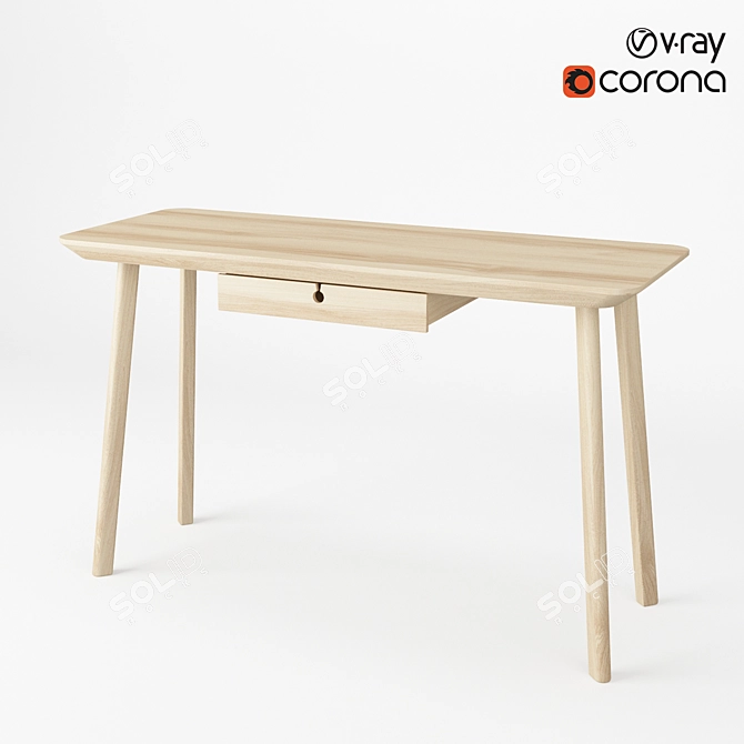 Sleek & Modern Ikea Lisabo Desk 3D model image 1