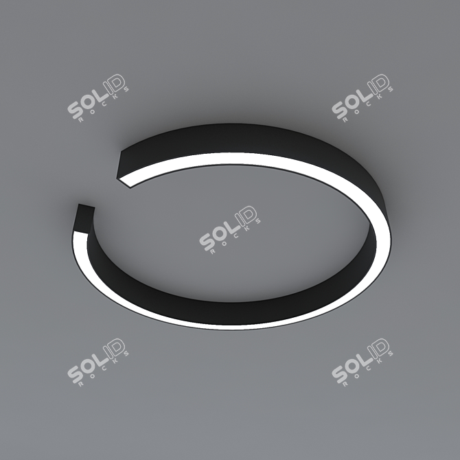 Geometric Circle Ring Light 3D model image 1