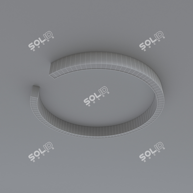 Geometric Circle Ring Light 3D model image 2