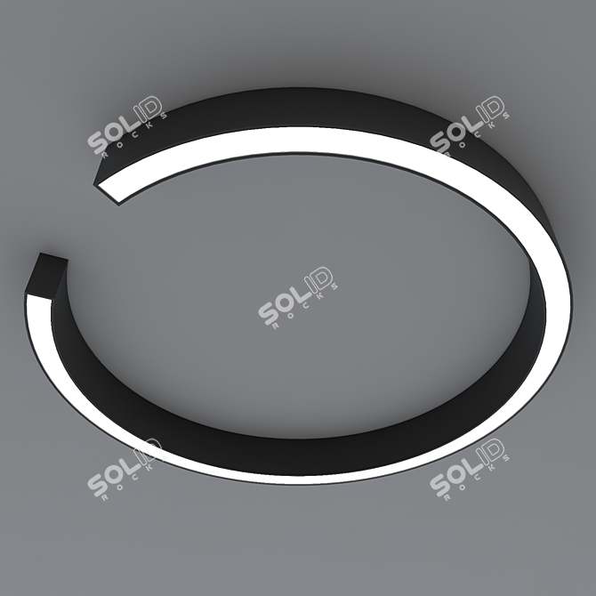 Geometric Circle Ring Light 3D model image 3