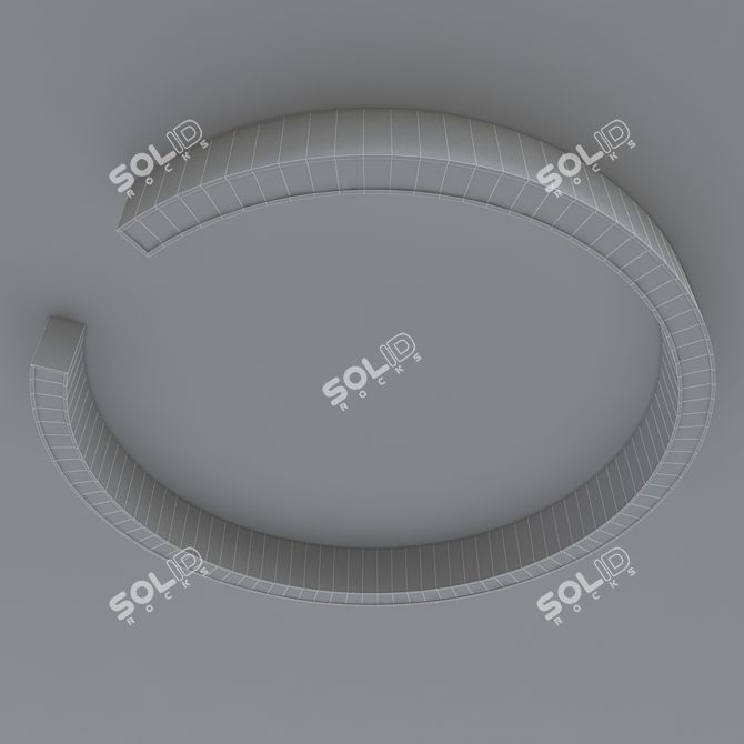 Geometric Circle Ring Light 3D model image 4