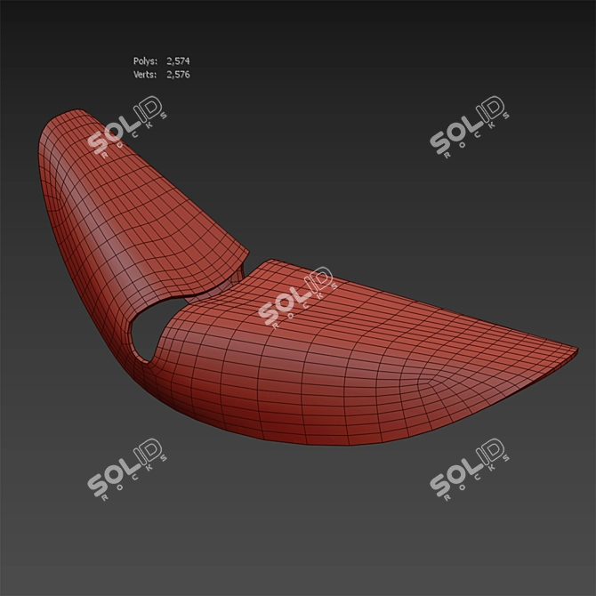 Stylish Cowrie Rocker: Versatile Design 3D model image 4