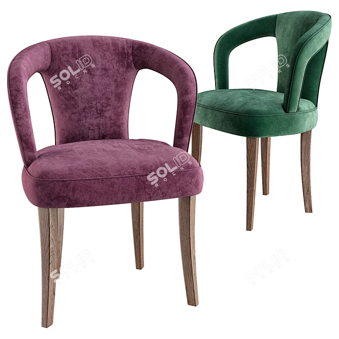 Elegant Daisy Chair: A Munna Masterpiece 3D model image 1