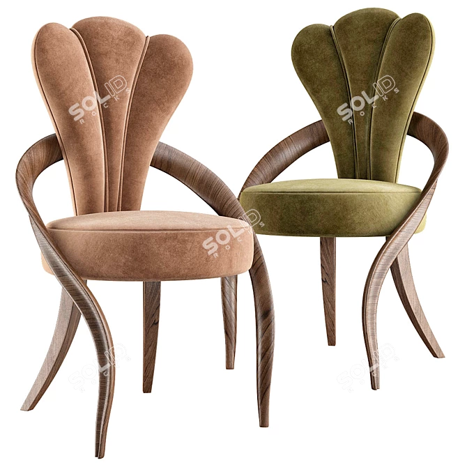 Modern and Luxurious Dining Set 3D model image 1