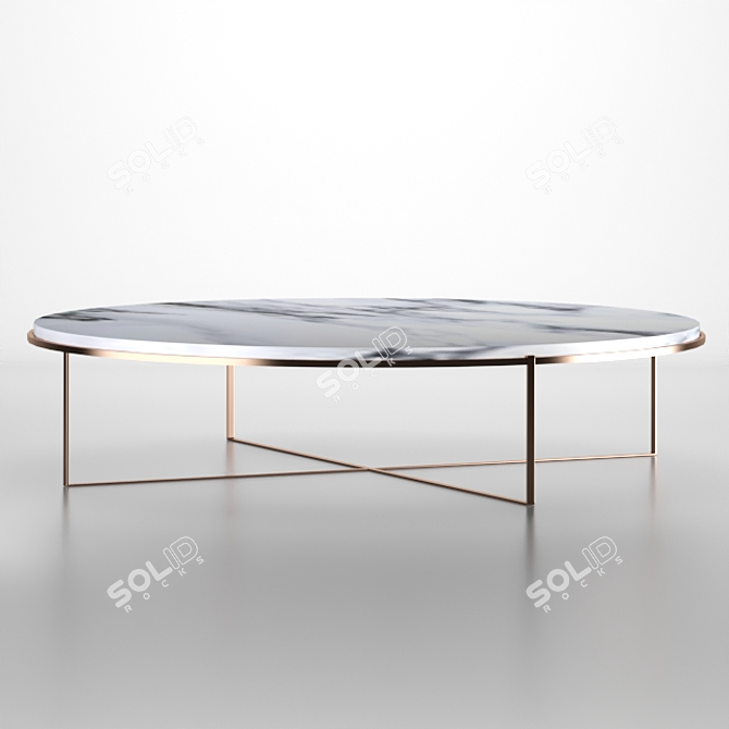 Minotti Calder Bronze: Sophisticated Coffee Table 3D model image 4