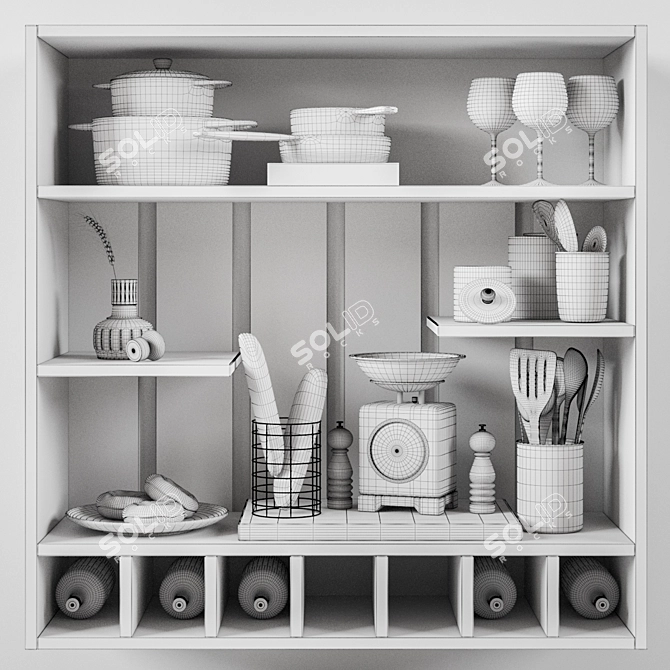 Kitchen Delight: Decorative Set 3D model image 4