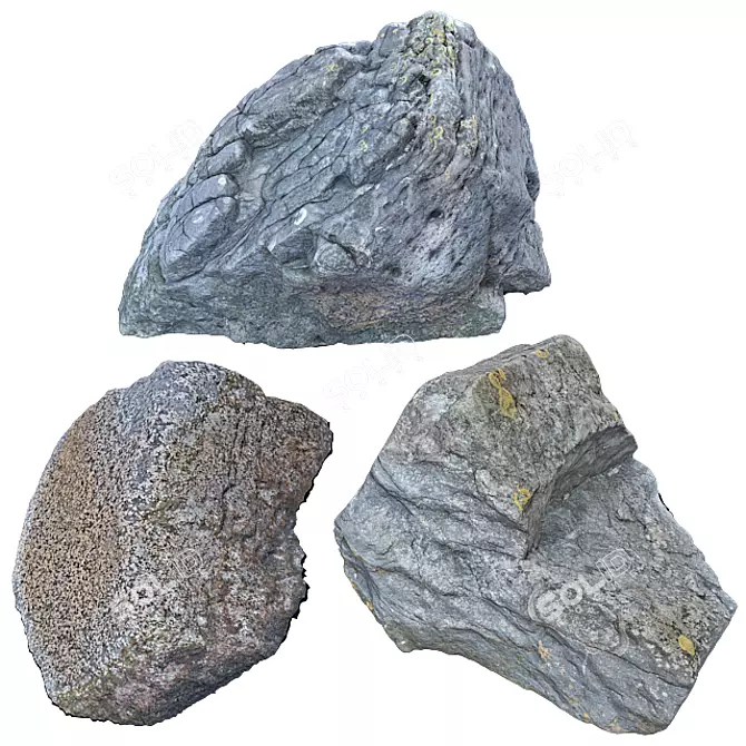 Beach Rock Collection: 3D & Hi-Res 3D model image 1