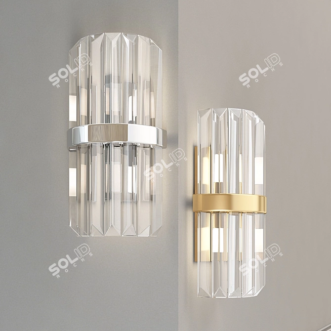 Golden Glow Wall Sconce 3D model image 3